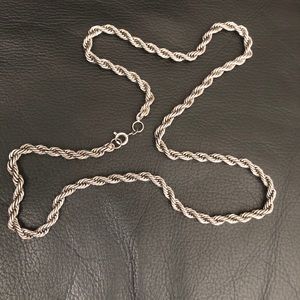 Sterling Silver .925 Braided Twist Style Necklace
